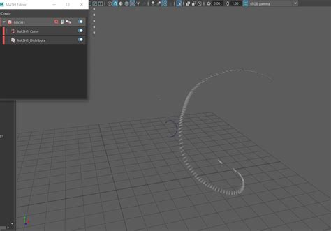 maya mash distribute along curve.